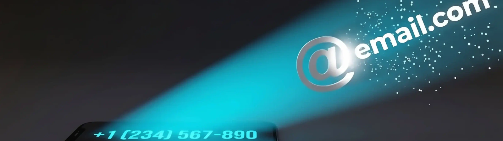 Email lookup by phone number search illustration