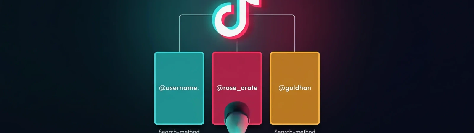 Finding someone on TikTok search guide illustration