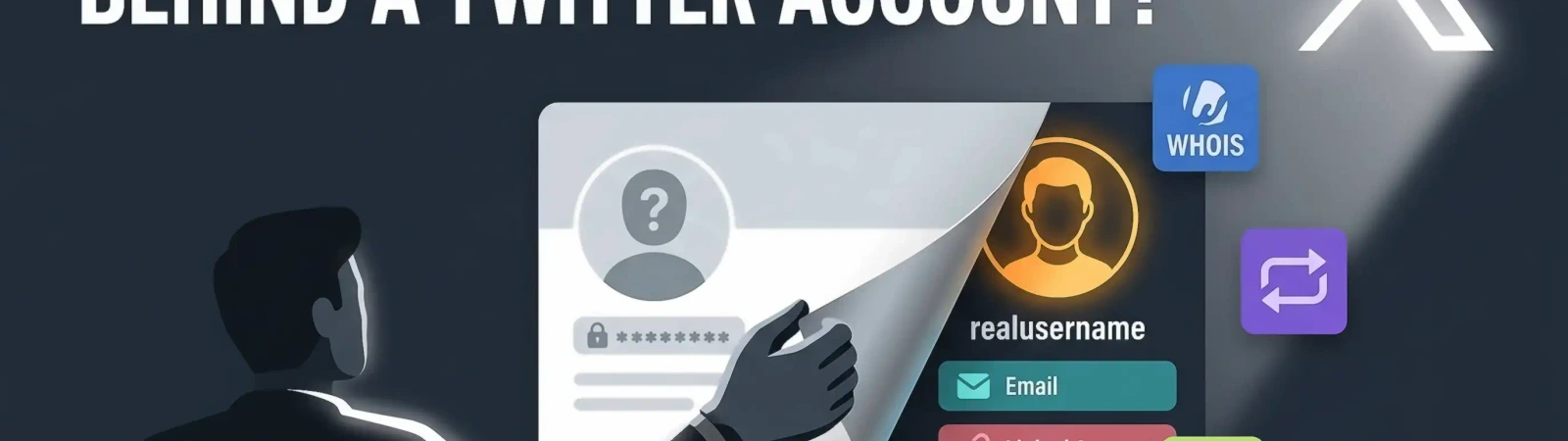 Finding who is behind a Twitter account investigation illustration