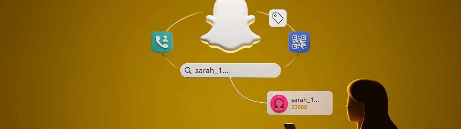 Finding someone on Snapchat search guide illustration