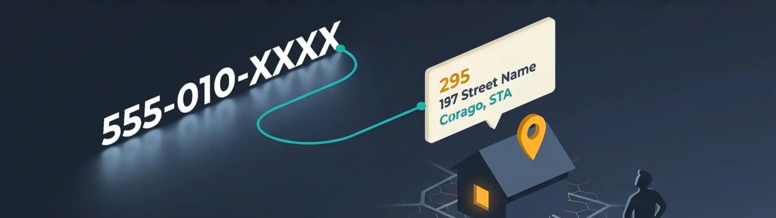 Finding someone's address with phone number illustration