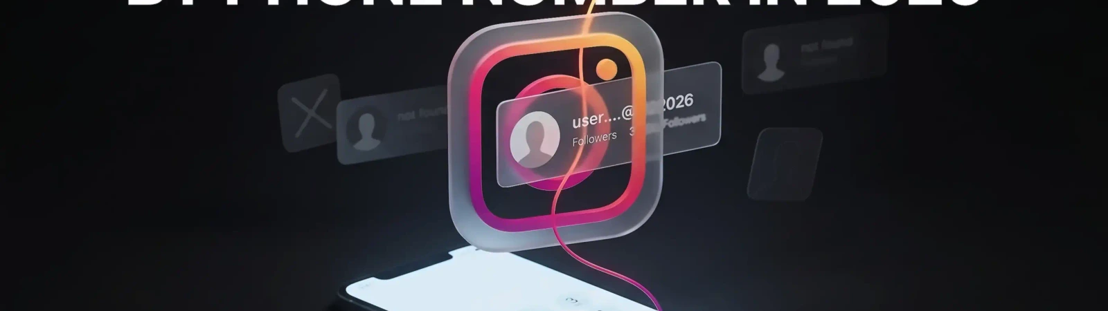 Searching Instagram by phone number guide illustration