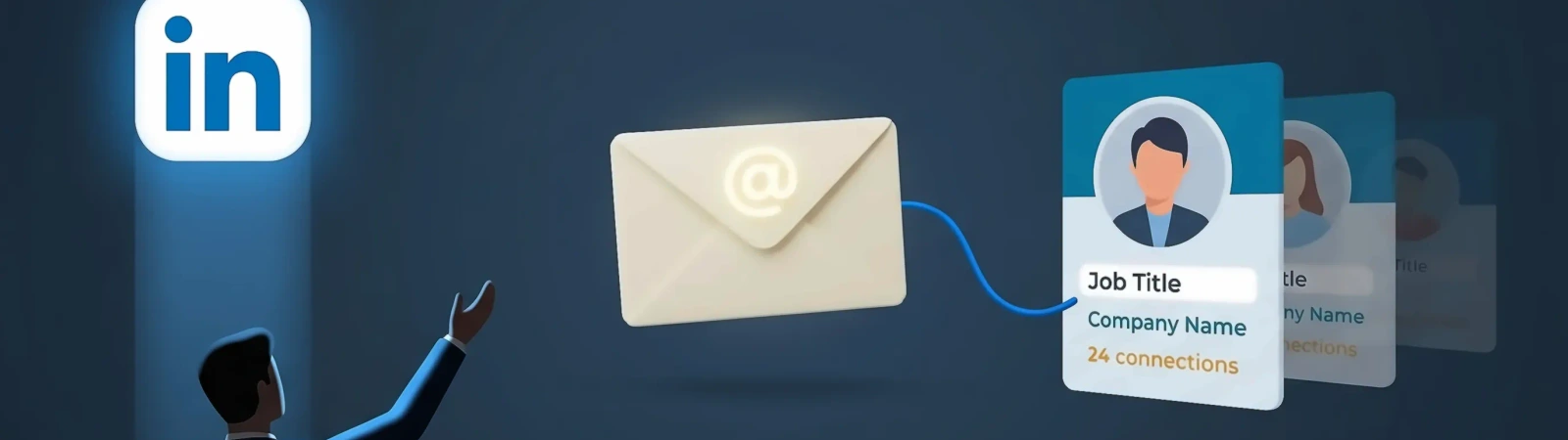 LinkedIn search by email illustration