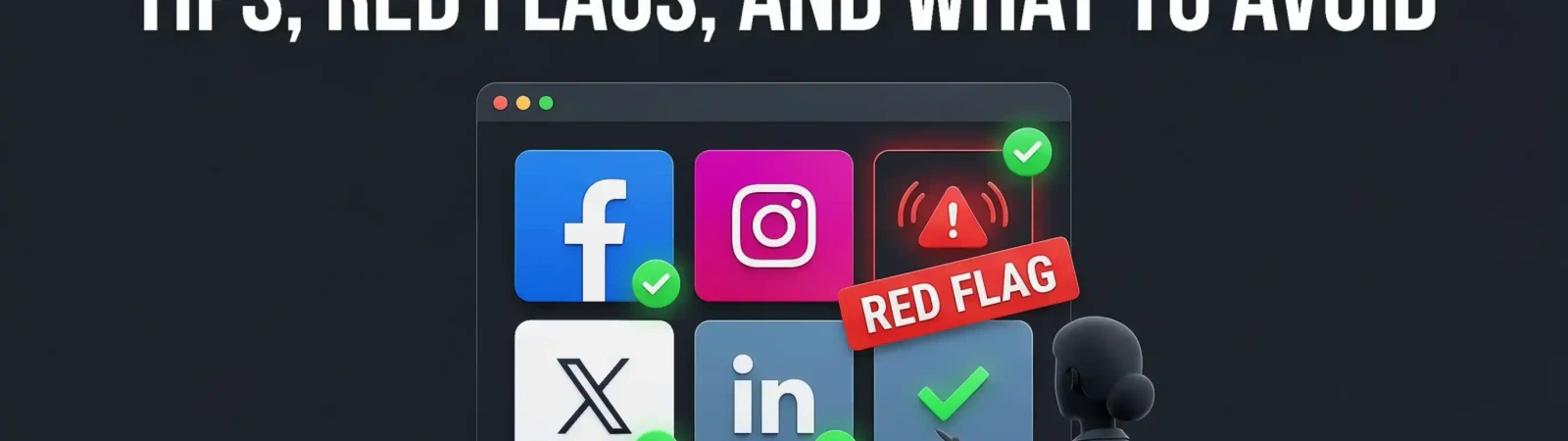 Social media background check for hiring illustration