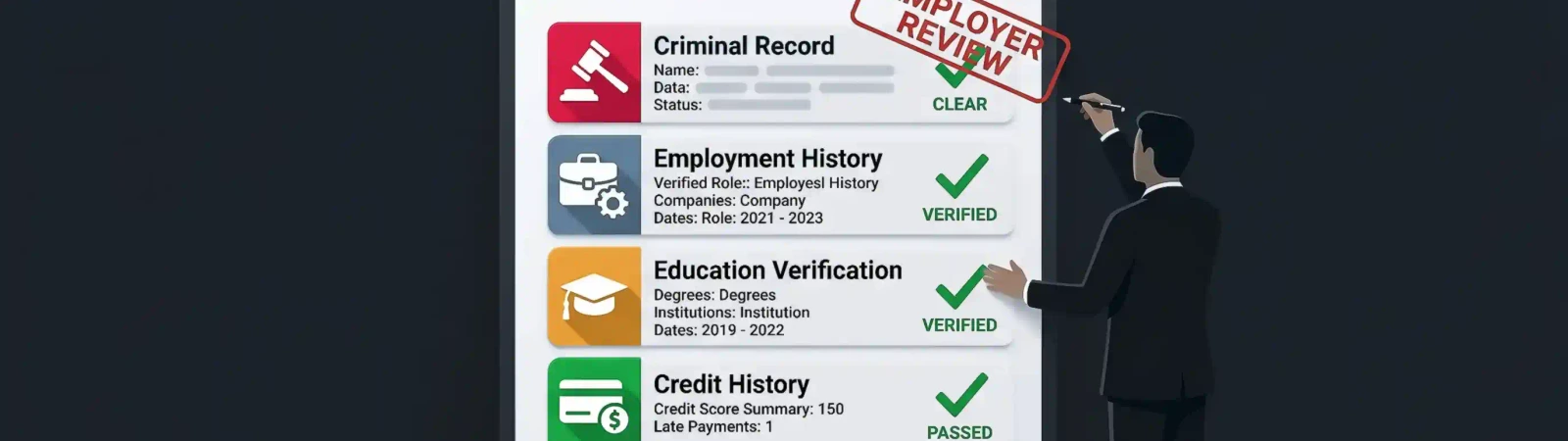 What employers look for in a background check illustration